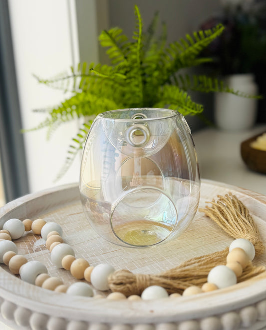 Glass Wax Melt Burner - Pearl