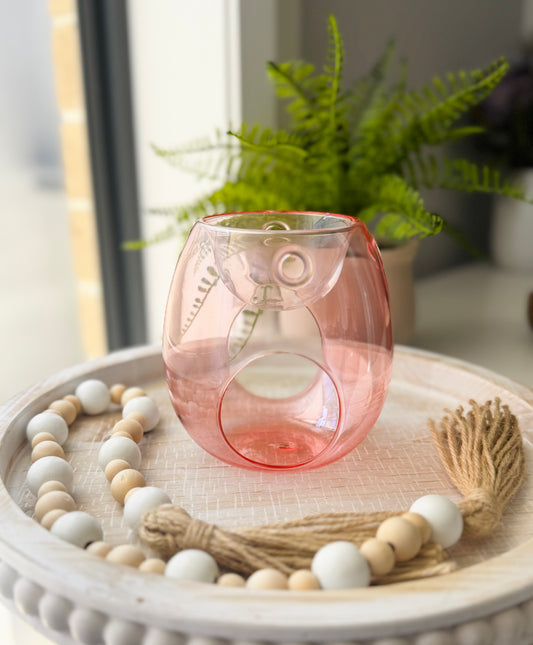 Glass Wax Melt Burner - Pink